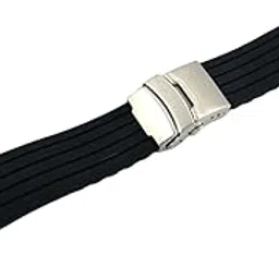 CALANDIS™ Silicone Watch Band Durable Fitness Striped Waterproof Wrist Strap Women Men 22mm Black | Wristwatch Bands | Watches, Parts & Accessories-picture-29