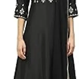 biba Women Art Silk Anarkali Kurta Pants Suit Set-picture-40