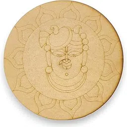 RIA Studio Lord Shrinath Ji Round Pre Marked Cutout MDF Engraved Base for DIY Mandala Painting, Wall Hanging Decoration, Art & Craft Design 4-image-79