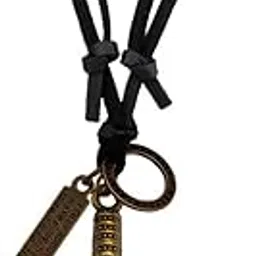 m men style New Black Scorpio Locket With Adjustable Leather Cord Bronze, Leather Pendant Necklace Chain For Men And Women-picture-33