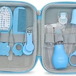 Baby Grooming Kit, 11 in 1 Baby Healthcare Kit Safety Health Care Set with Hair Brush Comb Nail Clipper Nasal Aspirator Baby Thermometer etc for Nursery Newborn Infant Girl Boys Keep Healthy and Clean-image-25
