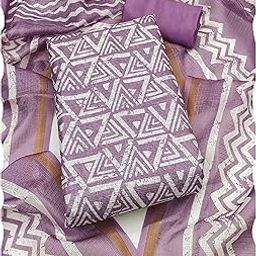 peachmode Geometric Printed Kota Doria Dress Material | Lightweight Soft Cotton Blend Fabric | Unstitched Suit Set with Santoon Bottom, Inner & Kota Doria Dupatta for Women-picture-13