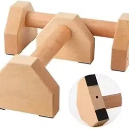 Push-up Bars, 2 PCS Wood Pushup Bars Non-Slip Base Exercise Home Workout Equipment, Wooden Parallettes Handle Stands Grip for Men Strength Training, Planks, Fitness-picture-30