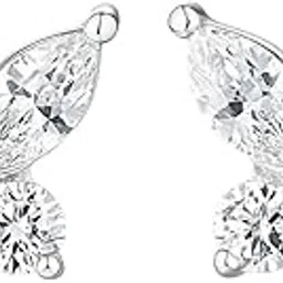 mk sons jewels Anti Tarnish Silver-Tone Finish Studs Earrings | Hypoallergenic, Demi-Fine, Sparky Zirconia Stone | Small Butterfly Earrings Studs for Women | Jewelry Gift-picture-11