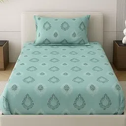 Mafatlal Classic Collection 186 TC Long Staple Cotton Single Bedsheet 90x60 Inch – Olive | Soft, Breathable, Lightweight & Durable Everyday Stylish Home Furnishing-picture-32