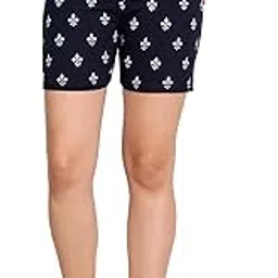 marvent Women's Mid Rise Elastic Waist Regular Fit Comfy Breathable Cotton Printed Summer Shorts-picture-39