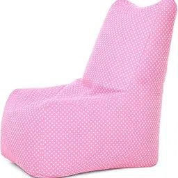 Style Homez Canvas Classic Chair, Cotton Canvas Polka Dots Printed Bean Bag L Size for Kids, Cover Only-picture-34