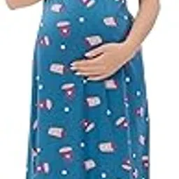 piu Women's Premium Cotton Feeding/Maternity Nighty-picture-46