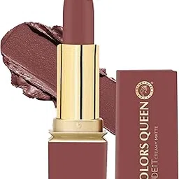 Colors Queen Nude It Creamy Matte Lipstick – 3.6g | Lightweight, Waterproof Lipstick for Women (10 - Brick)-image-3