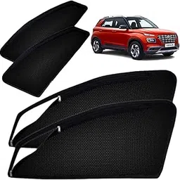 Autofact Magnetic Car Sunshades Compatible with Hyundai Venue (Set of 4) – Easy Installation, UV Protection, Keeps Car Cool (Front 2 with Zippers for Easy Access, Rear 2 Without Zippers)-picture-33