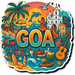 Goa Cultural Design Decorative Wooden Fridge Magnet, HD Print, 7.6x7.6 cm, Traditional Indian Goa Souvenir | Fridge Decoration Magnet for Kitchen & Home Decor | Stylish Fridge Magnet-image-74