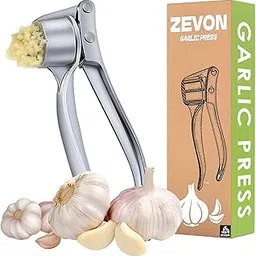 ZEVON® Garlic Crusher Presser Garlic Press Manual Garlic Mincer Stainless Steel Garlic Cutter Chopper,Hand Press Garlic Crusher and Chopper, Mincer Cutter for Garlic for Kitchen-image-110