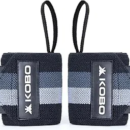 Kobo Camouflage Grey Wrist Wraps with Thumb Loop - Professional Wrist Support Braces for Men & Women - Weight Lifting Cross Fitnesspowerliftingstrength Training-image-19