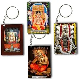 ASvik Creation Ragavendra_Swamy-KC-03 Premium Printed Keychain (Pack of 4) For Bike, Scooty, Car, Acrylic Keyholder-picture-21