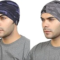 bismaadh Cycling Skull Cap Moisture Wicking Helmet Fast Dry Liner Beanie Hat Multifunctional Headwear (Blue,Grey)-picture-47