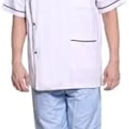 Hangerage Apron Lab Coat White - Unisex Half Sleeves, (Pack of 1) (S)-picture-27