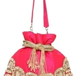 qaida fashion Designer Potli Bag with Mirror Work – Traditional Indian Pouch for Celebrations-picture-56