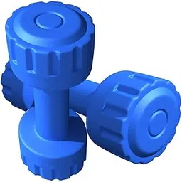 YS PVC Exercise Dumbbells,(4Kg x 2) Total weight 8kg Blue, Set of 2 image 1