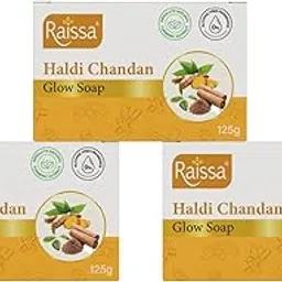 Raissa Haldi Chandan Soap with Turmeric Extracts (Haldi Extracts), 125g (Pack of 3)-picture-29