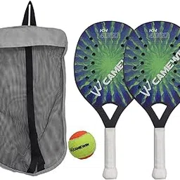 2X Beach Tennis Rackets Beach Tennis Racquet for Backyard Playground Outdoor Blue Green|Sporting Goods|Tennis & Racquet Sports|Tennis|Racquets-picture-68