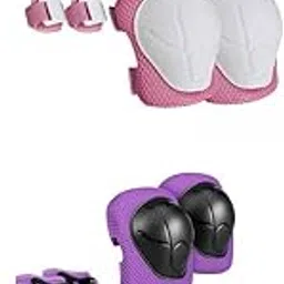 Merishopp Child Gear Set Protective Adjustable Hand for Bicycle Pink Purple| Sports Equipment | Outdoor Sports Gear | Exercise Gear-picture-48