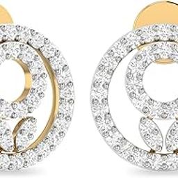 pc jeweller Yellow Gold and Solitaire Stud Earrings for Women-picture-16