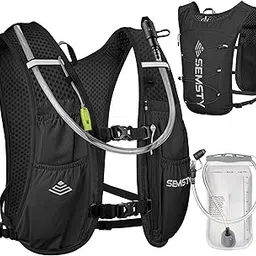 Semsty Hydration Vest 5L,Running Vest Pack with 1.5L Water Bladder,Lightweight Water Backpack for Hiking Running Cycling-picture-35