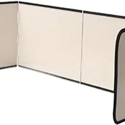UJEAVETTE Foldable Splash Guard Easy to Clean Galvanized Sheet Backsplash for Home Use Medium Beige-picture-41