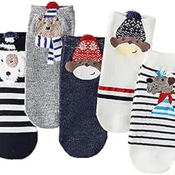 missby Women Cartoon Printed Cotton Socks (Multicolor, Pack of 5 Pairs)-picture-16