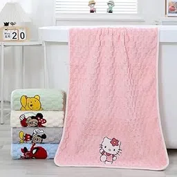 Closecret Newborn Baby Bath Towel Soft & Absorbent Premium Microfiber Cotton Towels for Babies, Toddlers – Ideal for Daily Use (Multicolor) 50 x 100 cm (1)-image-35