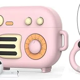 Meyaar Cute Silicone Case Compatible with Airpods 3Rd Generation Case (2021) Two Part Design with Carabiner Hook,for Apple Airpods 3Rd Gen Case (Radio Cotton Candy) Multi-Coloured-picture-28