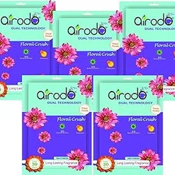 AIRODO Air Room Freshener Power Pocket Gel, Fragrance Booster, Lasts Upto 30 Days, Skin Friendly, Home Fragrance Fresh Scents for Bathroom, Toilet, Living Room, Office (Floral Crush, Pack of 5)-image-15