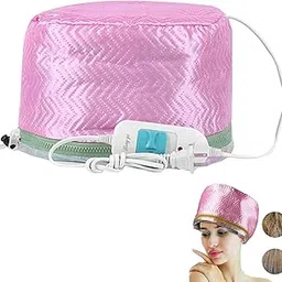 Dr. Choudhary Head Spa Cap Treatment with Beauty Steamer Nourishing Heating Cap for Women - Pink image 1