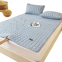 HASTHIP® Thin Bed Mattress 59x78 inches Cotton Sheet Waterproof Sheet Anti-Allergy Fitted Bed Mattress with Elastic Corner Straps Machine Washable All Season Thin Design-picture-29