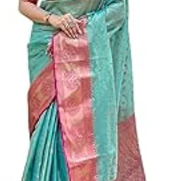 vs trends Womens Banarasi Soft Silk Saree with Exclusive Jacquard Border Blouse 5.5 Meter Saree 0.8 Meter Unstitched Blouse-picture-45