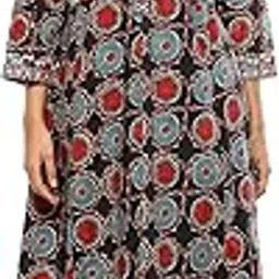 biba Women Cotton Printed Kalidar Kurta Set-picture-46