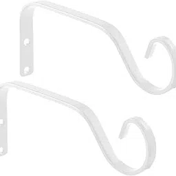 Enakshi (LABEL) Creations 2Pcs Iron Hanging Plant Brackets Plant Hangers for Outdoor Indoor Wind Chime WhiteHome & Garden|Yard Garden & Outdoor Living|Gardening Supplies|Plant Care Soil-picture-20