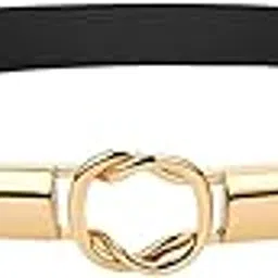 vezza Women Skinny Waist Belt Elastic Thin Belt Waist Cinch Belt for Women Girls Accessories with Metal Gold Buckle-picture-34