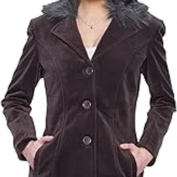 hautemoda Women Woollen Coat with Fur Collars-picture-12