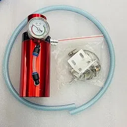 RED Engine Oil Catch Aluminum Reservoir Breather Tank Can Vacuum Pressure Gauge Engine Oil Catch Can Kit Universal Aluminum Air Oil Breather Cylinder Tank for Turbo Applications-1 Piece-picture-36