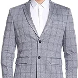 Men's Single Breasted Slim Blazer-image-99