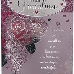 Happy Mother's Day to Dear Grandma Glitter Rose Design Card-picture-49