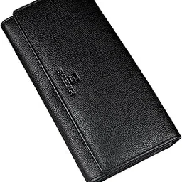 shdesign Emma Women and Girl's Genuine Leather Wallet/Purse/Clutch Black-picture-46