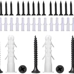 WALL PECKER Nylon Wall Plug & Screw Set - 50+50 Pcs - Heavy Duty Plastic Sleeve Anchors with Drywall Screws for Wood, Brick, Concrete & Drywall | DIY, Home, Furniture & Masonry Fixing (8(4.2) X 38 mm)-image-5