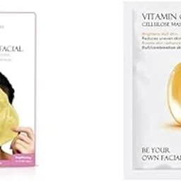 O3+ Brightening Facial Kit with Peel Off Power Mask (45gm) & O3+ Facialist Vitamin C Cellulose sheet Mask for pigmentation and uneven skin (30g)-picture-11