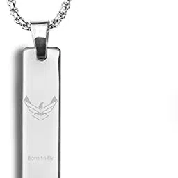 Combat Mini Tag Stainless Steel Necklaces for Men | Locket and Pendant Necklace for Men and Guys | Necklace with Chain in Black and Silver | 6-Month Warranty.-image-28