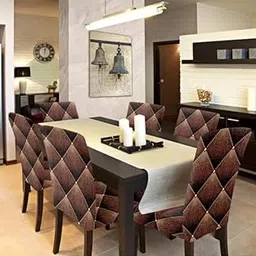 Decor Home Furnishing Stretchable Removeable Washable Dining Chair Cover Set of 6 Pieces Spandex Elastic Fitted Printed Chair Cover Slipcovers-picture-17