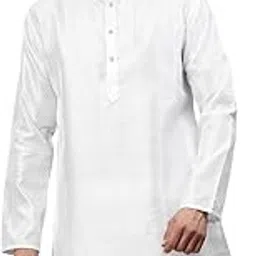 luxrio Men's Silk Blend Sequence Self Embroidered Textured Long Kurta Full Sleeves - Casual Ethnic Wear-picture-20
