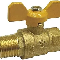 Ball Valve, Brass, Inline, 2-Piece, Pipe Size 3/8 in, Connection Type FNPT x MNPT-Each-picture-21