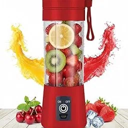 Personal Blender for Smoothies and Shakes | 6-Blade Portable Mini Juicer | USB Rechargeable 380ml Fruit Mixer for Travel, Gym & Office | Easy to Clean (Multicolor)-image-73